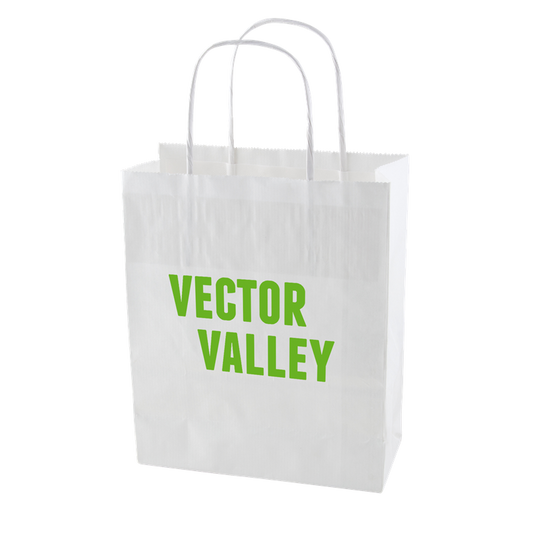 Medium Custom Kraft Paper Bag  Black and White London