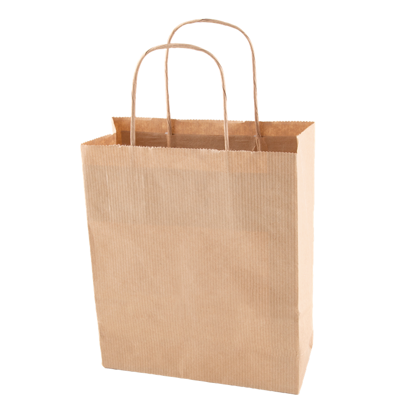 Medium Custom Kraft Paper Bag  Black and White London