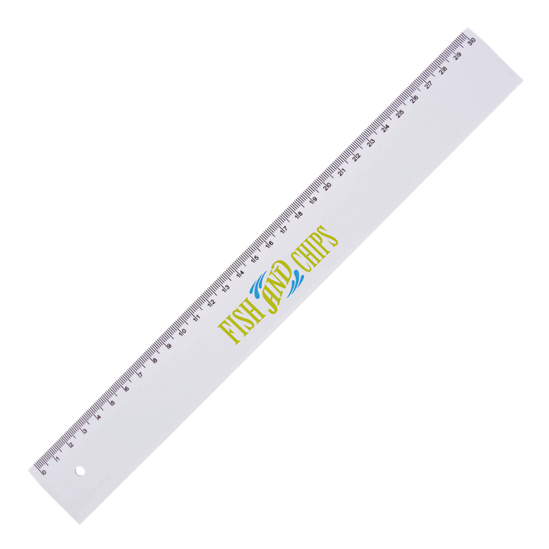 30cm Plastic Ruler  Black and White London